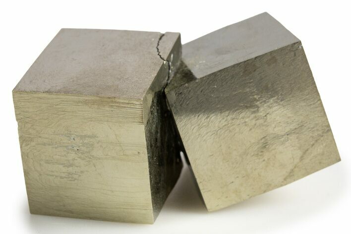 Shiny, Natural Pyrite Cube Cluster - Navajun, Spain #322125